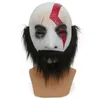 Game God of War 4 Kratos Masque avec barbe cosplay horreur de latex Masques Casque Halloween Scary accessoires L220530