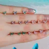 Stud Earrings 1Pc Y2K Women Girl Colorful Cute Zircon Butterfly Cartilage Earring Tragus Conch Ear Piercing