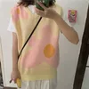 Erkek yelek çiçek erkek kazak yelek örme kazaklar yelek kolsuz örgü kadın y2k üst kawaii harajuku giyim büyük boy jumper ropa 230814