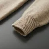 Męskie swetry 2023 Autumn/Winter Cairing Cashmere w dekolcie kolorowy kołnierz z kapturem pullover swobodny oddychający sweter