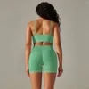 Women's Tracksuits Seamless Yoga Set Camisole Bra Shorts Fitness Tracksuit Women Gym Breathable Clothing High Elastic Squats Push Up