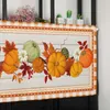 Curtain Thanksgiving Pumpkin Wood Grain Short Curtains Kitchen Cafe Wine Cabinet Door Window Small Home Decor Drapes