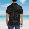 Casual shirts voor herenwetenschap en chemie Heren Hawaiian Korte Mouw Button Down Beach Tropical Floral