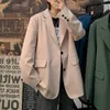 Herenpakken Koreaanse stijl Blazer Men Mode Solid Color Business Casual Suit Jack Streetwear Loose Dress Jackets Mens Formal