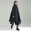 Damengrabenmäntel Winter Kleidung Frauen Streetwear Gothic dreidimensionale Blumen Baumwolle gepolsterte Jacke Langer Parka Loose Japan Style Style Schwarz