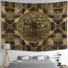 Tapestries Tree of Life Art Tapestry Wall Hanging Yoga Mat Large Sheets Hippie Home Bedroom Decor Aesthetic R230812