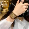 Montre-bracelets 2023 Top Ten Top Women's Brand's Square Square Ladies 'Luxury Domineering Regarder Big Dial Couple Men's et