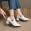 Sukienka buty 2023 Nowa wiosenna jesień dobra jakość pojedynczej jakości butów Kobiet spiczasty palec u nóg zamek błyskawiczny damskie buty ślubne Bride High Heels J230815