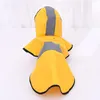 Dog Apparel Pet Lightweight Water Proof Clothes Reflective Strip Hooded Cloak Raincoat Poncho For Big Large Golden Retriever