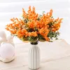 Dekorativa blommor 3PC Autumn Artificial Bouquet Silk For Wedding Decoration Home Decor Christmas Party Indoor Fake Flower DIY