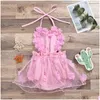 Rompers Chifuna Mesh Elegant Solid Babygirls Kostüm Mädchen Baby Kleidung geboren