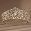 Copricapo di peli di sposa mediorientale accessori per capelli geometrici gocce di diamanti corona