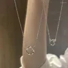 Catene di catene Mobius Strip Collana Temperamento femmina leggero anello di lusso Clavicle Chain Design di nicchia autunno e inverno