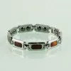 Link Bracelets 2023 10mm Width Men Tungsten Bangles With Magnetic Stones Inlay Delicate Rectangle Koa Wood 21cm Charm Bracelet