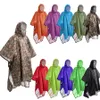 Regenjassen 3 in 1 draagbare zonneschadebediking Camping Tarp Ground Mat Raincoat Outdoor Waterdichte regen Poncho rugzakomslag voor wandelpicknickt 230812