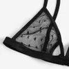 Sexy Set Sexy Bra Set Transparent See Through Bra and Panty Set with Garter Perspective Mesh Lace Lingerie Set Ladies Underwear Set HKD230814