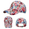 Boll mössor mode kvinnor män sport blommor tryck andas andas strand baseball mössa hip hop hatt sol denim hattar en passform