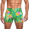 Erkek mayo sevimli ananas yüzme gövdeleri tropikal meyve baskısı plaj yüzme şortu hızlı kuru push yukarı erkek mayo