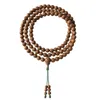 Charmarmband Naturliga sandalarmband 108 Buddhist Buddha Meditation Beads Sandalwood Prayer Rosary Halsband Kvinnliga armband 230814