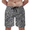 Herr shorts brädklassiker klassisk zebra retro badstammar svartvita ränder man snabbt torkande sportkläder plus size korta byxor