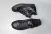 Full Black Long Fur Ramones Ankle Sneakers Boots FW23SS Luxor Tpu Milk Fragrance Sole Hip Hop Darkness Shoes