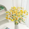 Decoratieve bloemen gehaakte narcissen simulatie feest bruiloft kunstmatige boeketten decoraties ornamenten pography poppen huizenbenodigdheden