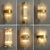 Wall Lamps LED Luxury Crystal Wall Lamps For Living Room Hall Foyer Hotel Indoor Home Art Decor Wall Sconces Gold Bedside Lights Wall Light HKD230814