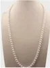 Pendants 24 Inch Japanese Akoya 9-10mm White Pearl Necklace Yellow Clasp