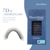 False Eyelashes DeceMars 7D - W Shaped Eyelash Extension 12line/Tray Black 230814