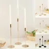 Candle Holders 3pcs/Set European Metal Holder Simple Golden Wedding Decoration Bar Party Living Room Decor Nordic Home Candlestick