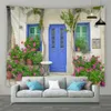 Tapisseries jardin paysage clôture de tapisserie nature fleurs d'origine plantes modernes maison salon cour mur de décoration suspension r230812