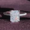 Eheringe Design Luxus Pink Ice Cut 925 Sterling Silber Ring für Frauen Hochzeit Verlobungsfinger Lady Geschenk Schmuck R7233S 230814