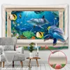 Tapisses Musée marin Tapestry Mur suspendu dans le monde sous-marin - Decorwall Wall Decorwall Decorwall Decoration Hand Wash R230812