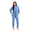 Macacões femininos Rompers Moda Autumn Suges Mulheres jeans jeans Jeans 230812