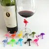 Other Event Party Supplies 6Pcs Set Multicolor Flamingo Shape Wine Glass Markers Drinking Cup Identifier Sign Mark Food Grade Silicone 230814