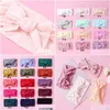 Hair Accessories Pcs/Lot Born Baby Girls Ribbed Bow Headband Knit Wide Nylon Elastic Band Shower Gift Po Props Drop Delivery Kids Mat Dhpay
