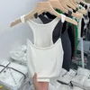 Kvinnotankar Green Crop Top Vintage Y2K Camisole Fashion Streetwear Casual Tube Kvinnlig Sexig ärmlös från axelväst sommar