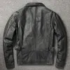 Herrenjacken Männer Cowide Mantel echte Lederjacke Vintage Style Man Kleidung Motorrad Biker Plus Größe 134 cm 230814