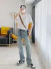 Men's Jeans Fashion Denim Trousers Spring Vintage Straight Wide Pants Male Quick-drying Breathable Leisure D16