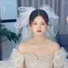 Bridal Veils Little Head Veil White Hair Dresses Butterfly Wedding Accessories