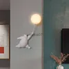 Wall Lamps Interior Wall Lights Children'S Room Cartoon Bear Wall Lamps For Home Moon Lamp Modern Minimalist Wall Decoration Fixtures HKD230814