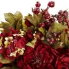 Decorative Flowers Wreaths Hydrangea Artificial Flower Arrangement Red 230812