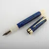 حفرة أقلام الجودة الفاخرة Jinhao 100 راتنج Galaxy Blue School Security مكتب الطالب الثابتة M Nib Pen 230814