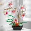 Blocchi creativi bonsai bonsai orchide fiori blocchi di costruzione romantica decorazione domestica amici brick puzzle giocattoli per bambini ragazze gif r230814