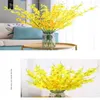 Decorative Flowers Bridal Arches For Rent Pie Garland 10pc 3 Forks Yellow Artificial Home Decoration Bouquet Silk Flower Ornaments