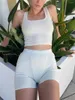 Women's Tracksuits Women S Casual Workout Sets Solid Color Cropped Cami Tops High Waist Shorts Active Wear
