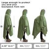 Raincoats Portable Multifunctional 3 In 1 Rain Coat Hiking Camping Raincoat Poncho Mat Awning Durable Outdoor Activity Rain Gear Supplie 230812