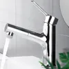 Robinets de lavabo de salle de bain lavabo-bassin Sortez de l'interrupteur de rotation en cuivre noir deux modes de sortie de sortie de pont de bassin monté robinets robinets