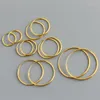 Hoop Earrings Minimalist 925 Sterling Silver Ins Bohemian Statement Big For Women 2023 18K Gold Plated Huggies Jewelry