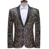 Men S Suits Blazers colorido glitter lantejouno smoking blazer masculino de luxo marca de xale de colarinho de colarinho de traje de casamento de casas de casamento 230814